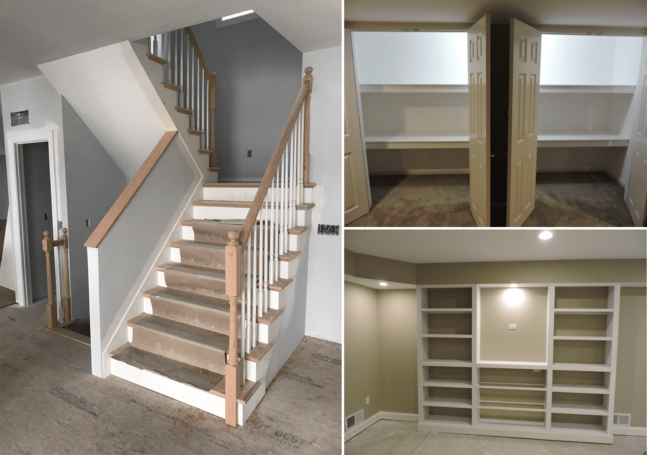 Staircase, Closet And Shelves